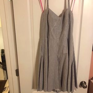 Betsy Johnson Seersucker Halter Corset Dress
